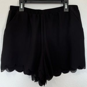 Size S, LC Lauren Conrad, Black Scalloped Shorts